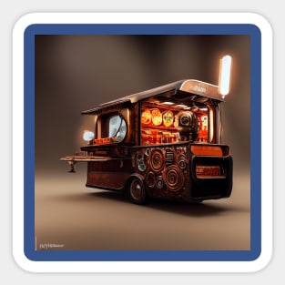 Steampunk Tokyo Ramen Cart Sticker